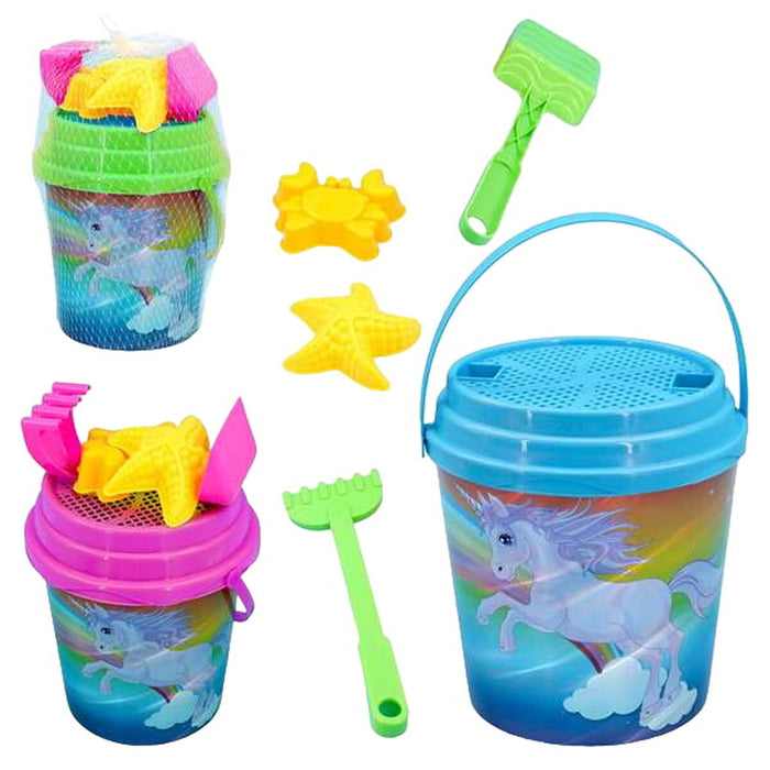 Set de jucării de plajă Juinsa Unicorn 17 x 17 cm